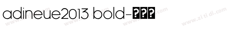 adiNeue2013 Bold字体转换